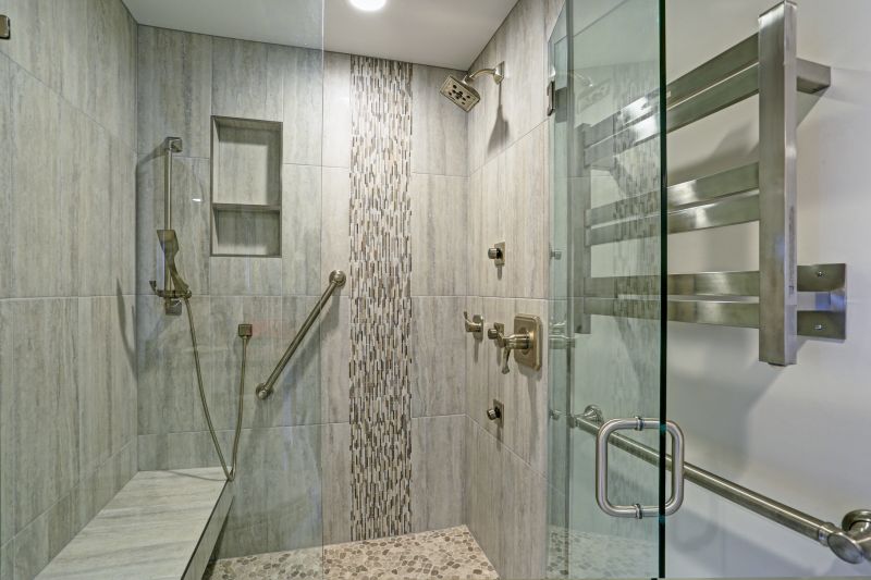 Open Shower with Floor-to-Ceiling Glass